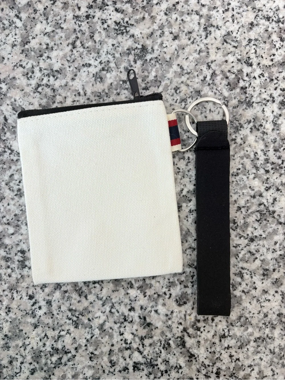 La Corona Cream & Black Skull Zip Pouch